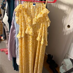 Old Navy Yellow Floral Dress